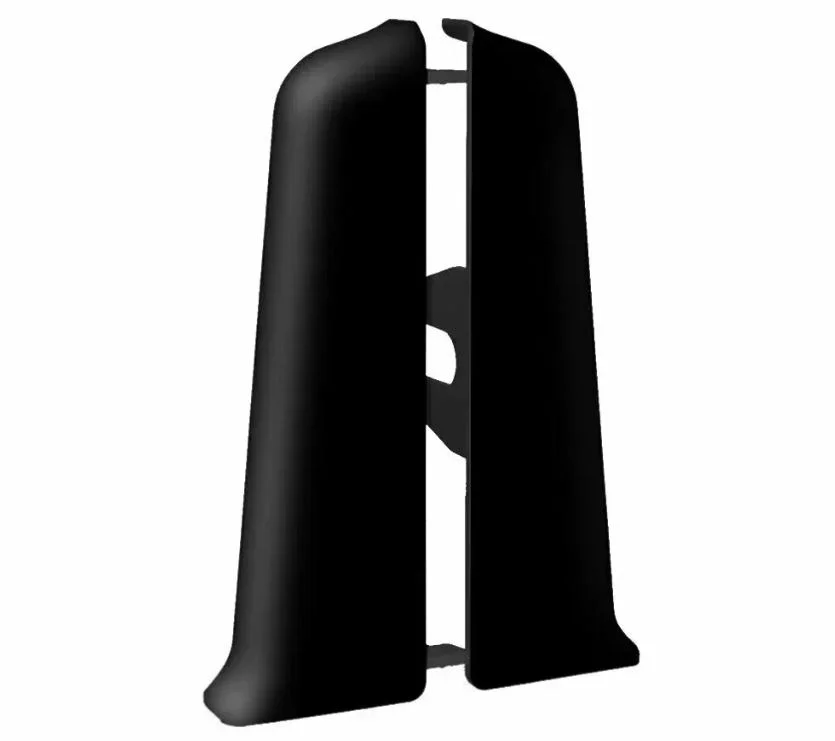 Торцевые для плинтуса 70мм Деконика, 007 Черный (пара/флоуп)