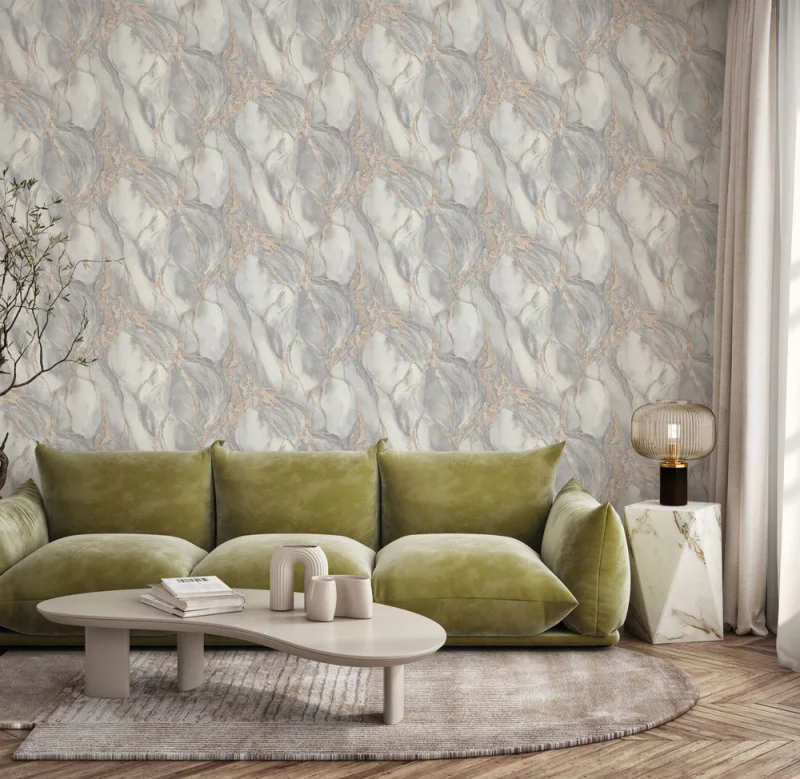 Обои Евро Декор Mineral виниловые на флизелиновой основе 1,06*10,05 м, серый 7222-11 (6)