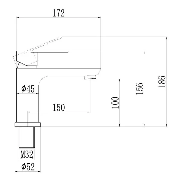 Смеситель для раковины однорычажный Fmark FS8801, сатин