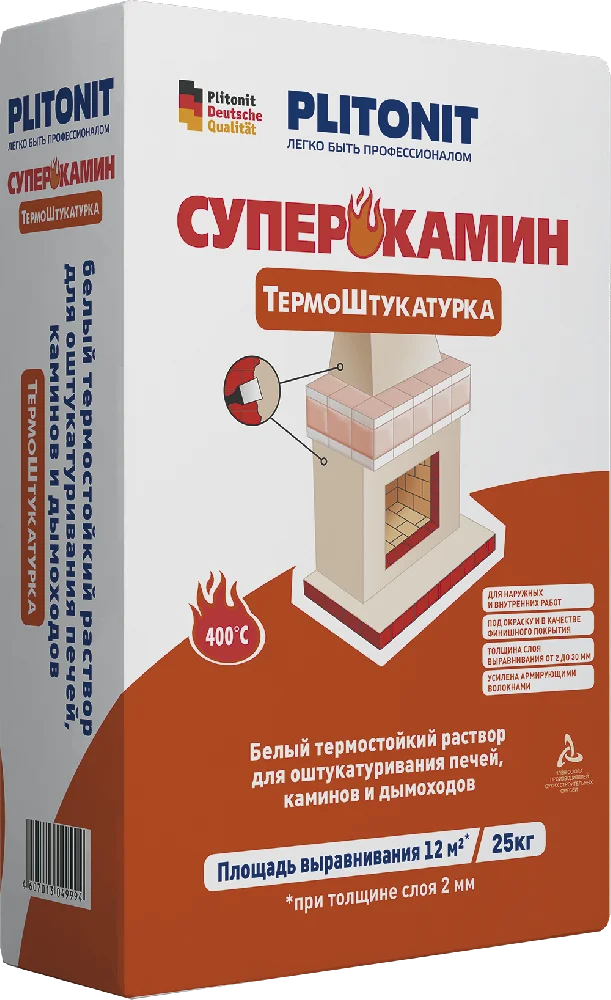 СуперКамин Термо штукатурка Плитонит 25кг
