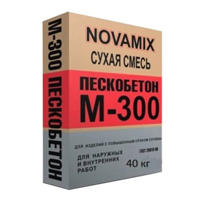 Смесь сухая М300 пескобетон  NOVAMIX 40кг