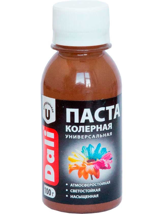 Паста колер универсальная  КОРИЧНЕВАЯ "DALI" 0,1кг