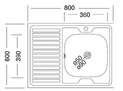 Мойка кухонная прямоугольная GRANICOM NOVELL София 673*495*200мм, латте