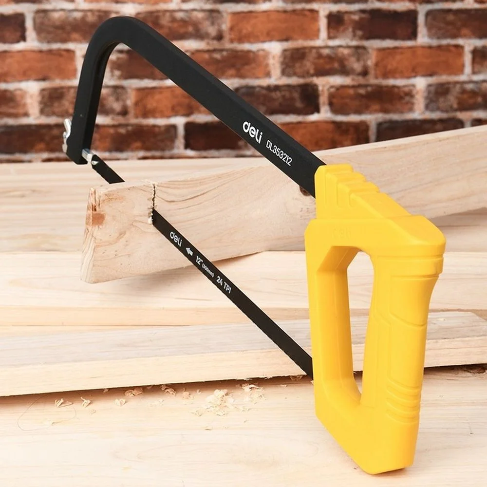 Ножовка по металлу, дереву, пластику 300 мм Deli DL353212 сталь 65Mn, пластиковая ручка