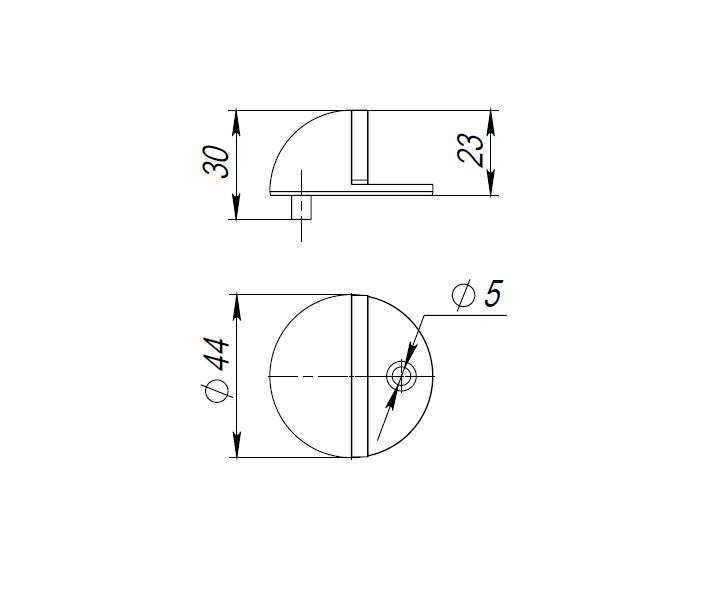 Упор дверной Пунто DFIX/F50 CP-8, хром