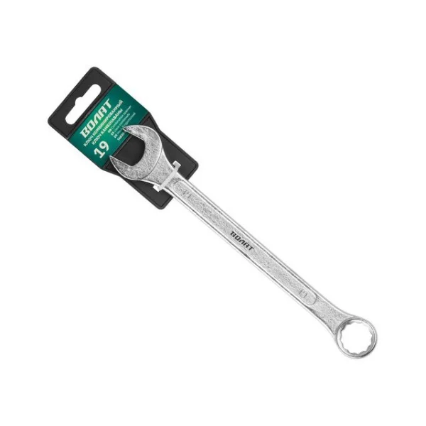 Ключ комбинированный 19мм матовый хром ВОЛАТ