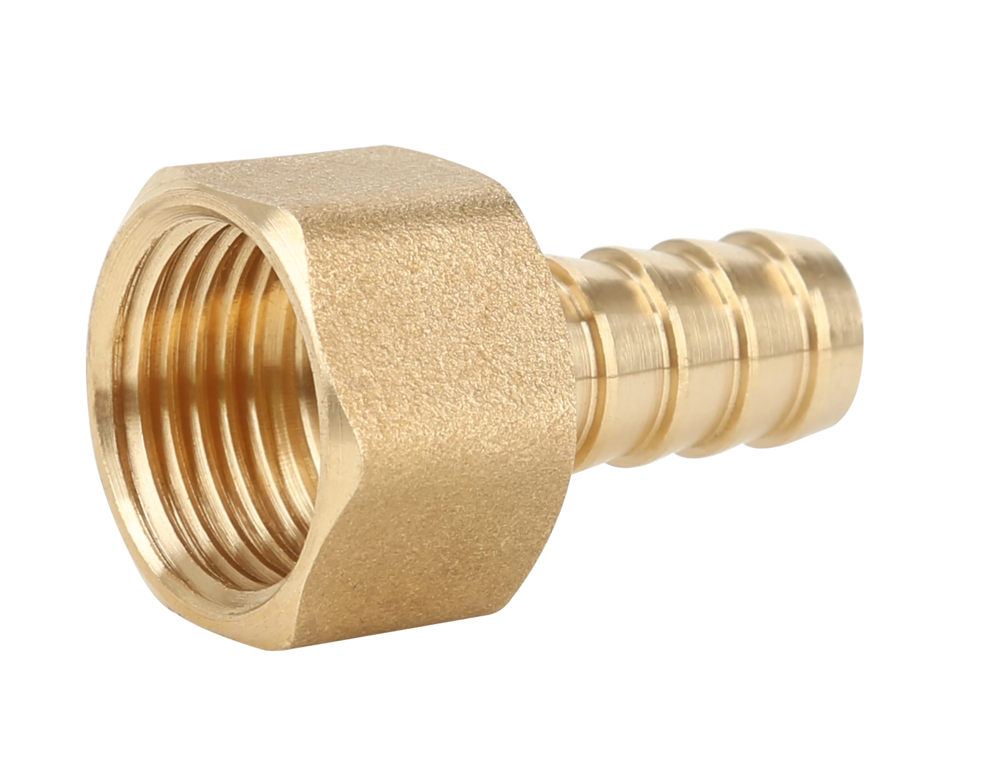 Штуцер для присоединения шланга ВР латунный 1/2*D18 никелир.