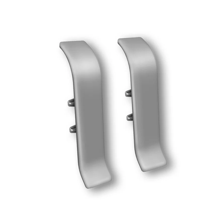 Соединитель для плинтуса 55мм Идеал Классик, 081 Серебристый (2 шт флоуп)