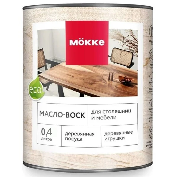 Масло-воск для столешниц и мебели Mokke бесцветный 0,75 л