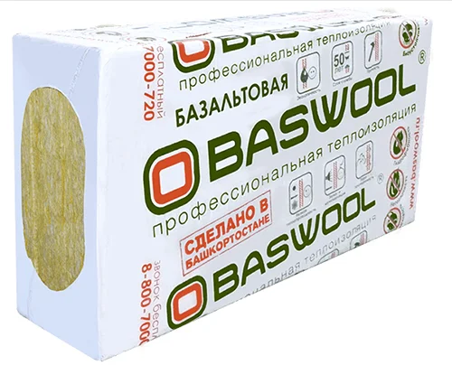 Утеплитель BASWOOL Стандарт 50 (1200*600*50мм) 6шт/4,32м²