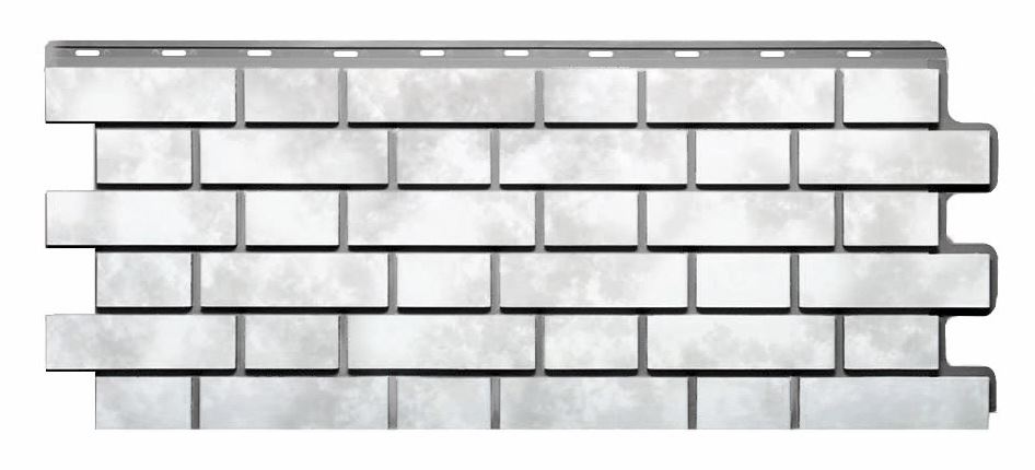 Фасадная панель FINEBER Кирпич клинкерный 3D 1073*437мм, бело-коричневый (10)