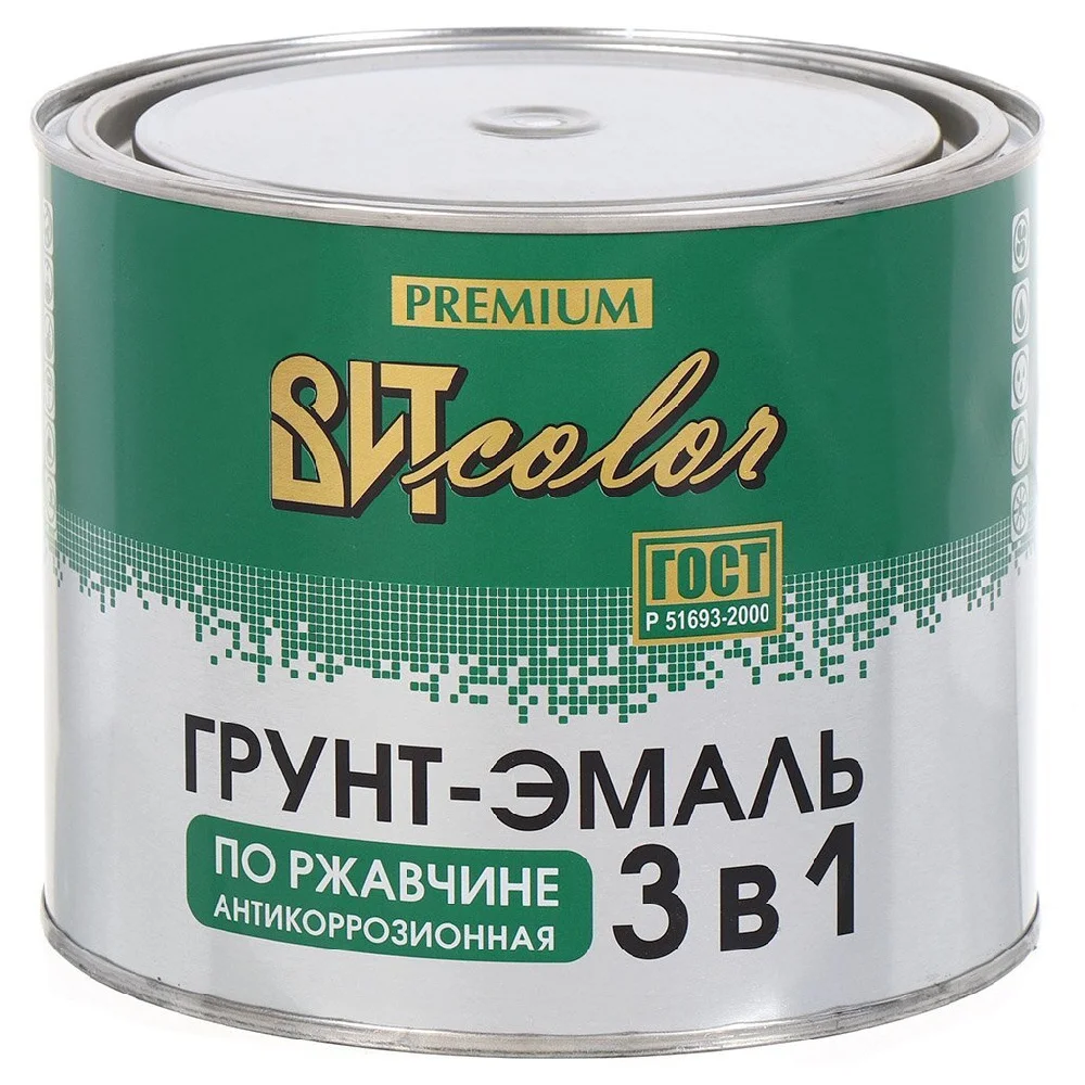 Грунт-эмаль по ржавчине 3 в 1 алкид, белая, ВИТ color, 1.8кг