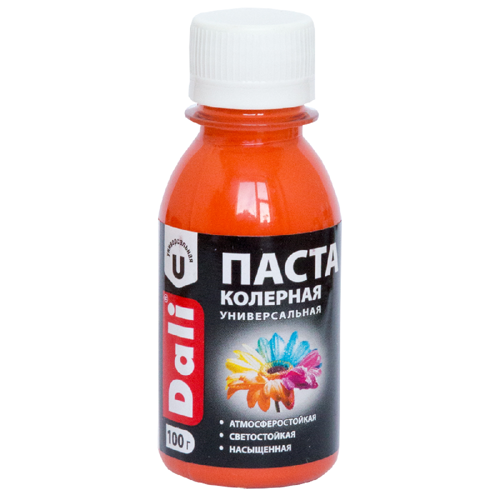 Паста колер универсальная  ОРАНЖЕВАЯ "DALI" 0,1кг
