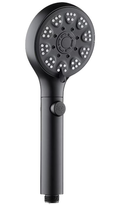 Душевая лейка SANTREK AQUA MS-6206 6-ти режимная d=100мм L=270мм, черный