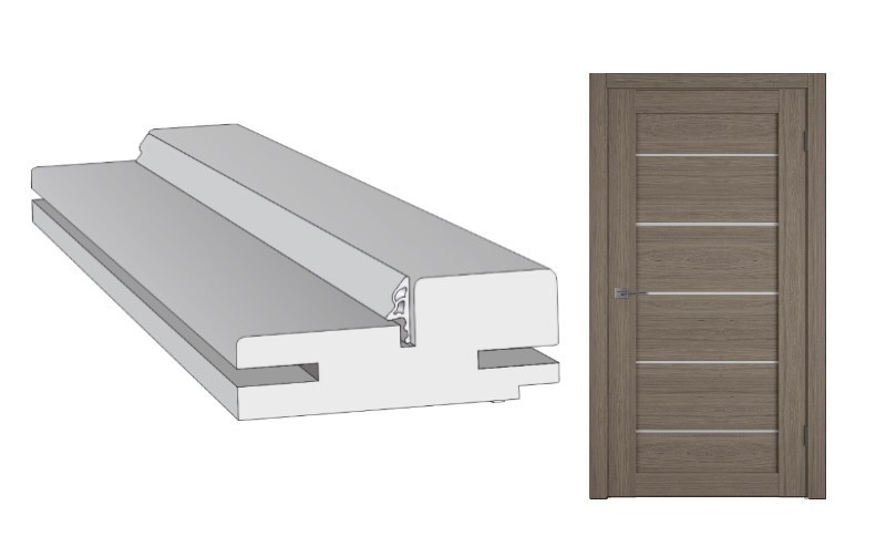 Коробка телескоп. с уплотнителем 80*32*2100 Atum Brun Oak (Брун оук)
