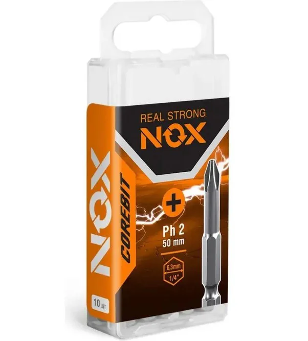 Бита PH2х50 мм E6,3 Nox Corebit 10 шт бокс 