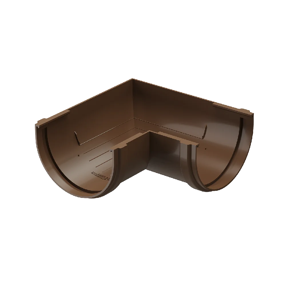 Угловой элемент желоба универсальный 90°DÖCKE STANDART Светло-коричневый