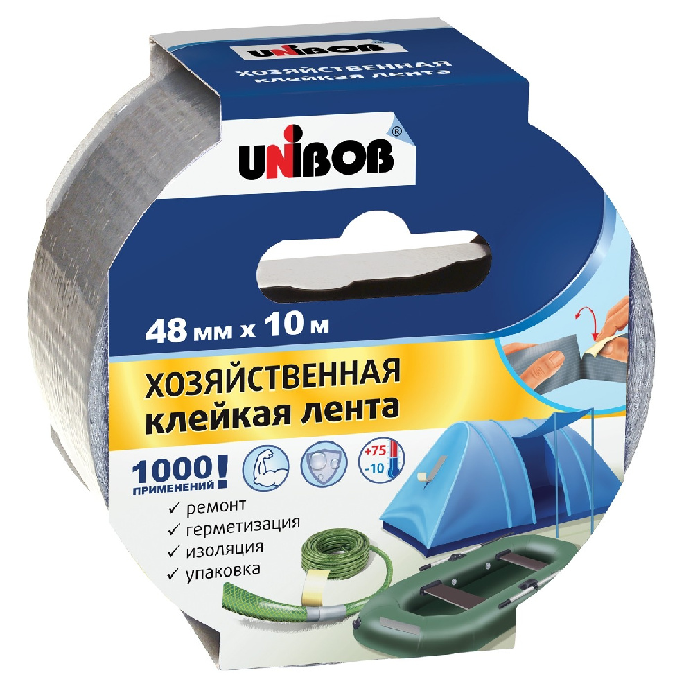 Клейкая лента  армированная для хоз. работ 48*10м UNIBOB/PROFITTO