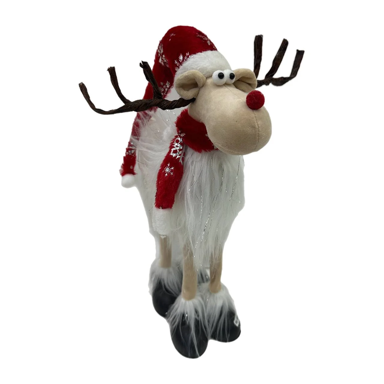 Игрушка мягкая св/д Олень в колпаке