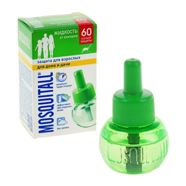 Жидкость для фумигатора Защита для взрослых, Mosquitall 60 ночей 