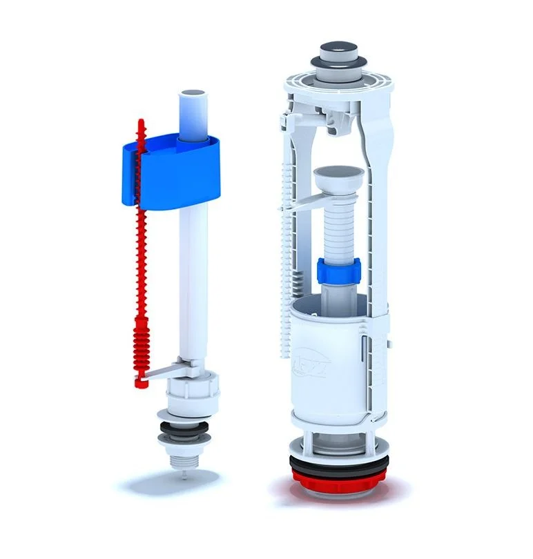 Арматура сантех. с нижней подводкой 1/2" WC6550 с пласт.штуцером, кнопка пластик