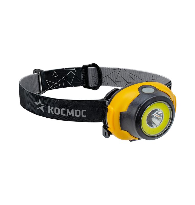 Фонарь налобный КОСМОС KocH103COBLED, 3Вт COB LED, 3 режима работы, питание 3*AAA