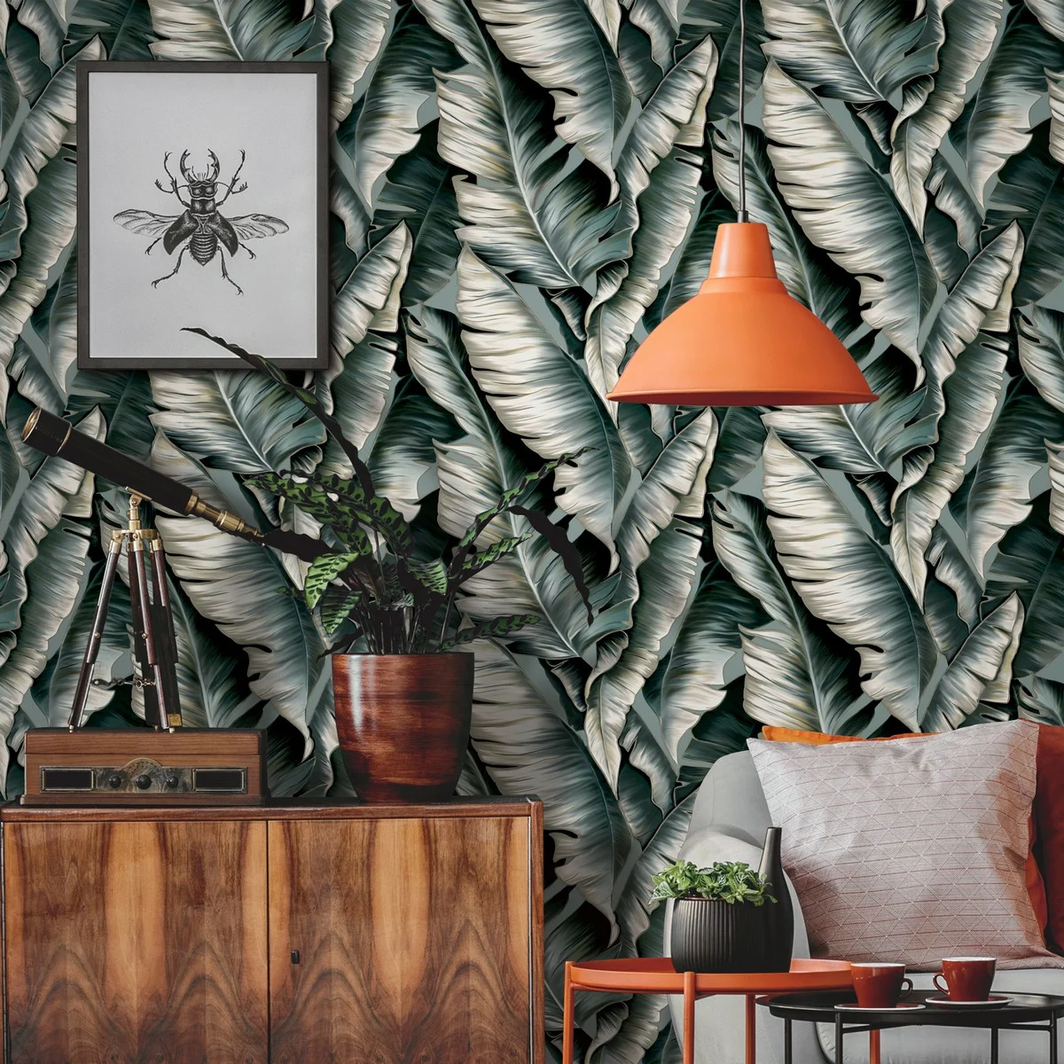 Обои ERISMANN Santiago виниловые на флизелиновой основе 1,06*10,05 м, серый/зеленый 60430-06 (6)