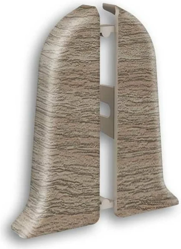 Торцевые для плинтуса 55мм Идеал Классик, 205 Дуб капучино (пара/флоуп)