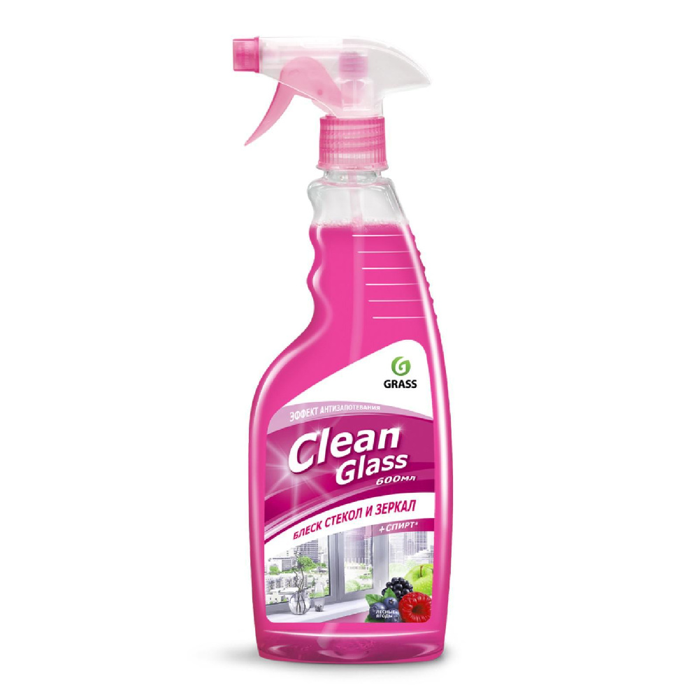 Средство для окон и зеркал Clean Glass by Grass лесные ягоды, 600мл