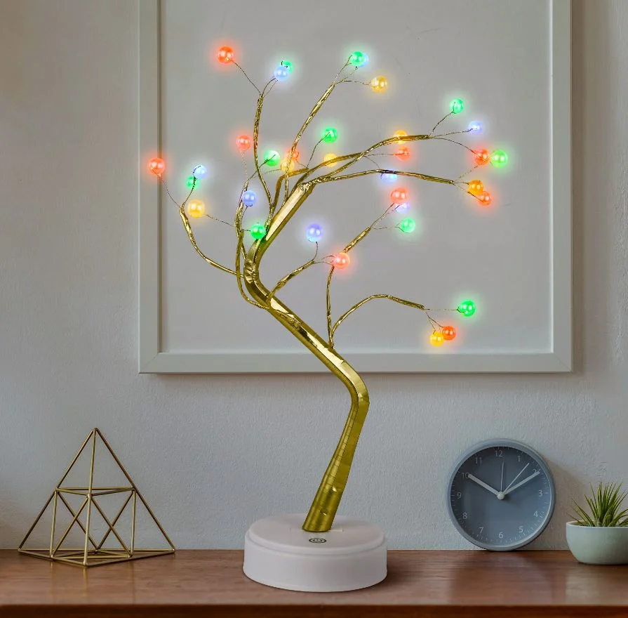 Светильник декоративный «Дерево» ЭРА ЕGNID - 36M, мульти h=45см LED 3хАА IP20
