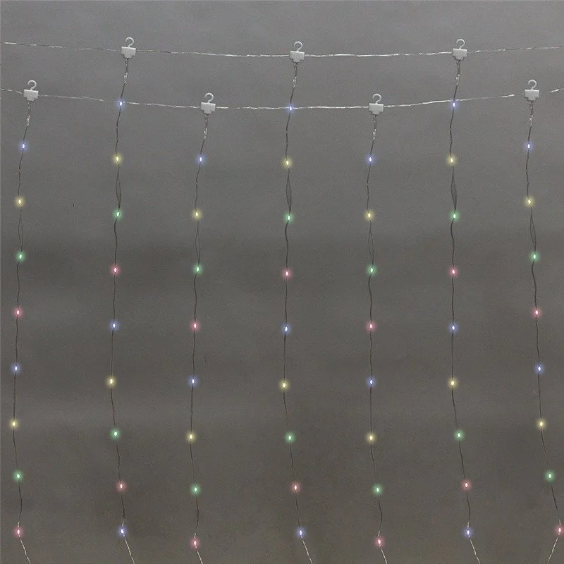 Гирлянда светодиодная Занавес из росы 3х3 м 300 LED IP20 USB + пульт Neon-Night 315-889 мульти