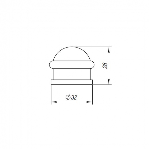 Упор дверной Пунто DFIX/F26 (DS PF-26) ABG-6, бронза