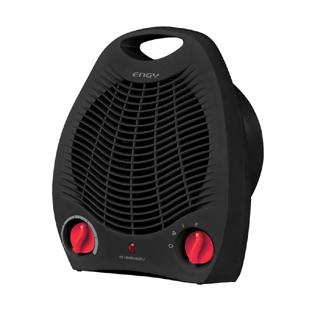 Тепловентилятор Engy EN-509 Black, спиральный, 2 режима, 2000 Вт, черный