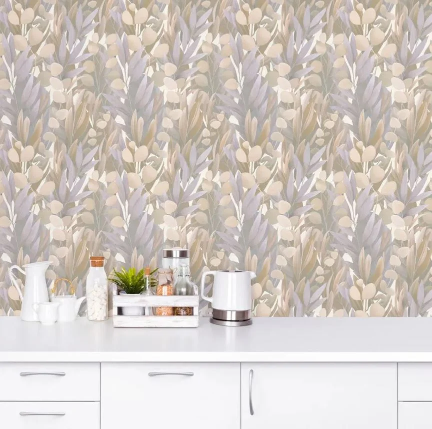 Обои Elysium Эвкалипт виниловые на бумажной основе 0,53х10,05м декор серый 908502Е (9)