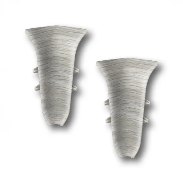 Угол внутренний для плинтуса 55мм Идеал Классик, 253 Ясень серый (2 шт флоуп)