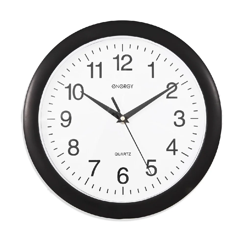 Часы настенные кварцевые Energy ЕС-02, бело-черные
