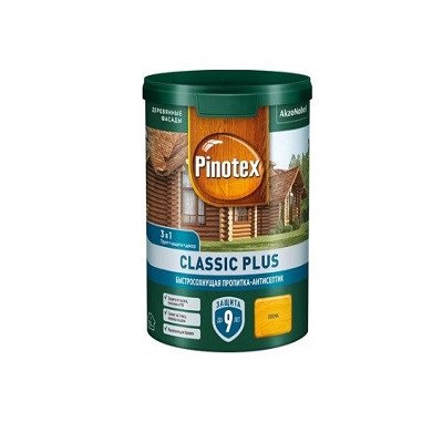 Пропитка декоративная для защиты древесины Pinotex Classic Plus 3 в 1 Сосна 0,9л