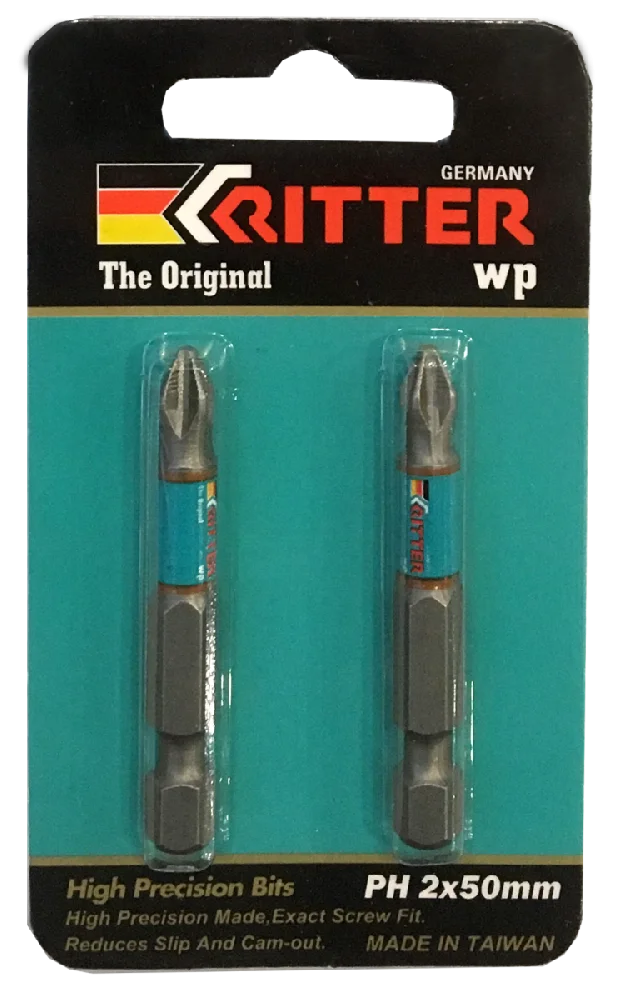 Бита PH2*70мм S2 магнитная, Ritter WP (2шт)