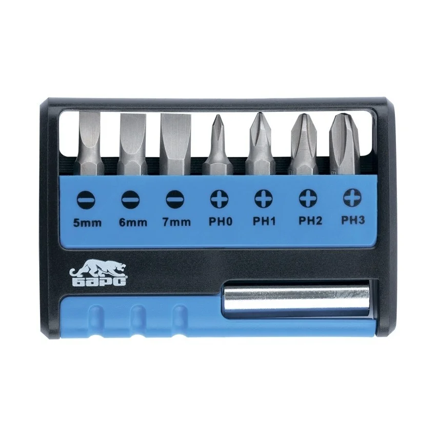 Набор бит с магнитным держателем, 8 шт// Барс