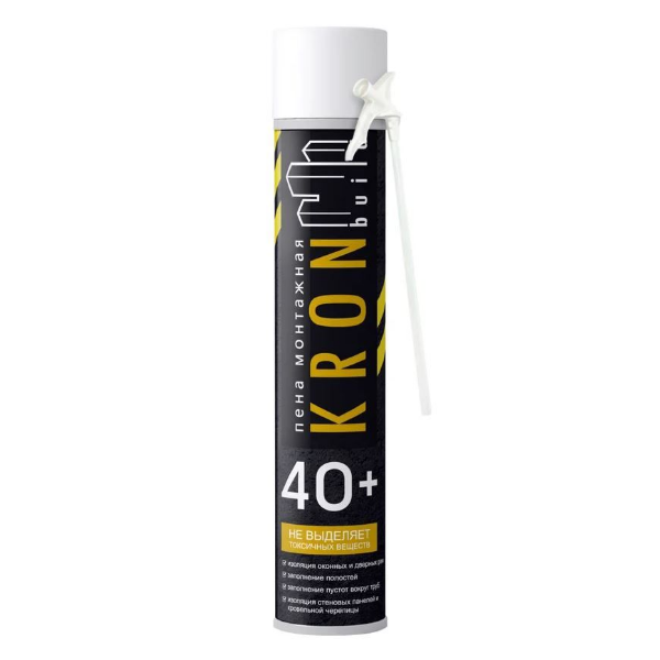 Пена монтажная бытовая Kronbuild 40+ всесезонная 850 мл