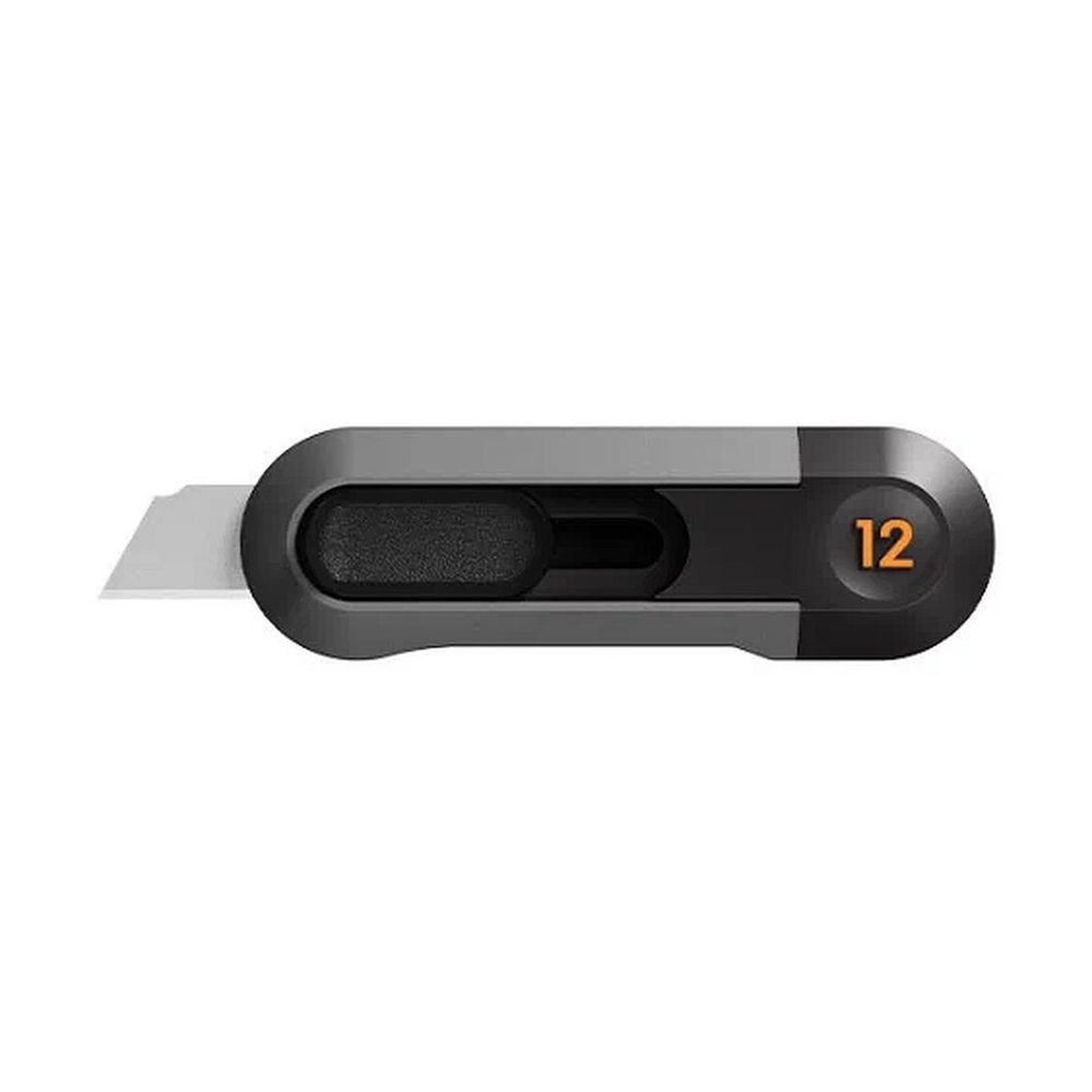 Нож технический 12 мм Home Series Black Deli HT4007 софттач пластик