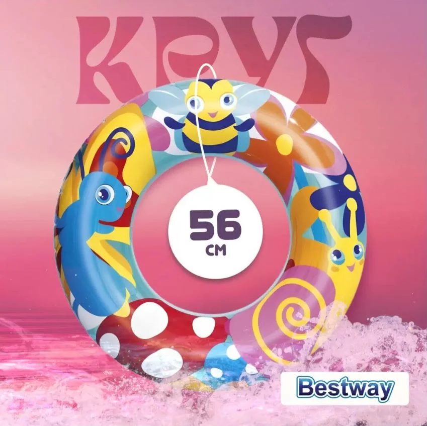 Круг надувной 56 см Bestway Дизайнерский 36013, в ассортименте