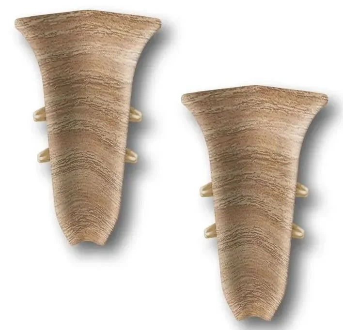 Угол внутренний для плинтуса 55мм Идеал Классик, 206 Дуб коньячный (2шт.флоуп.)