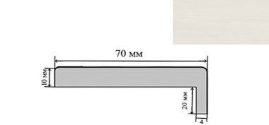 Наличник экошпон телескопический Белое дерево 70*10*2150мм