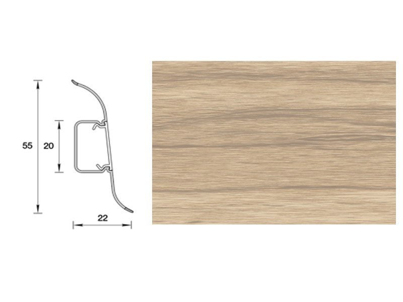 Плинтус напольный 55мм 2,2м Идеал Классик, 263 Клен северный