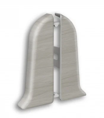 Торцевые для плинтуса 55мм Идеал Классик, 268 Клен серый (пара/флоуп)