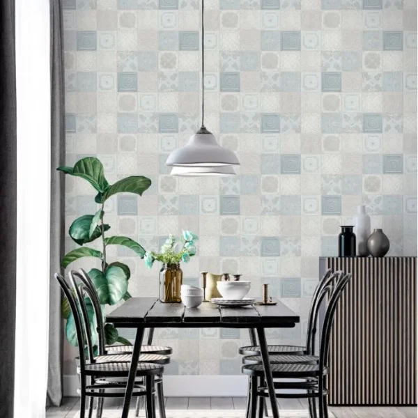 Обои Порто виниловые на флизелиновой основе 1,06х10 м, серый ментол 4318-1 (6)