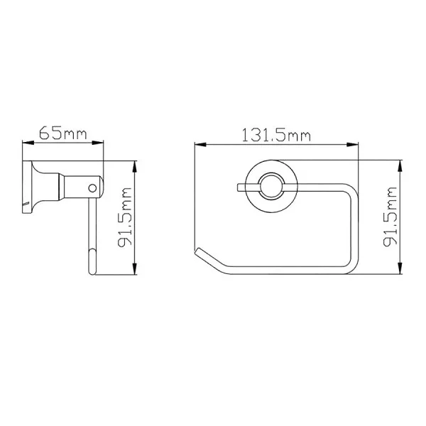 Держатель для туалетной бумаги настенный Potato P1803-2BL, черный матовый