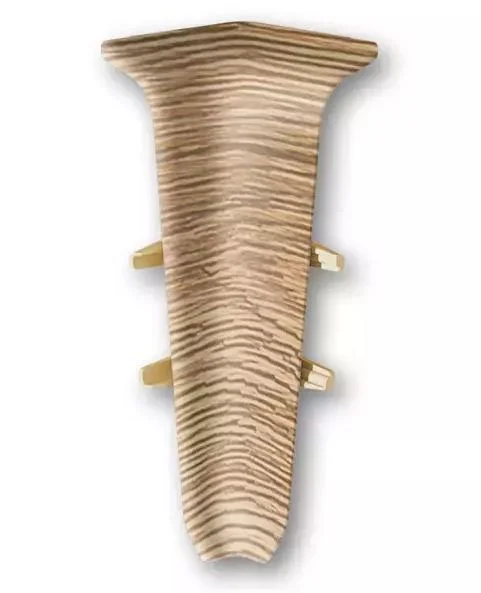 Угол внутренний для плинтуса 70мм Деконика, 221 Дуб янтарный (2шт. флоуп.)