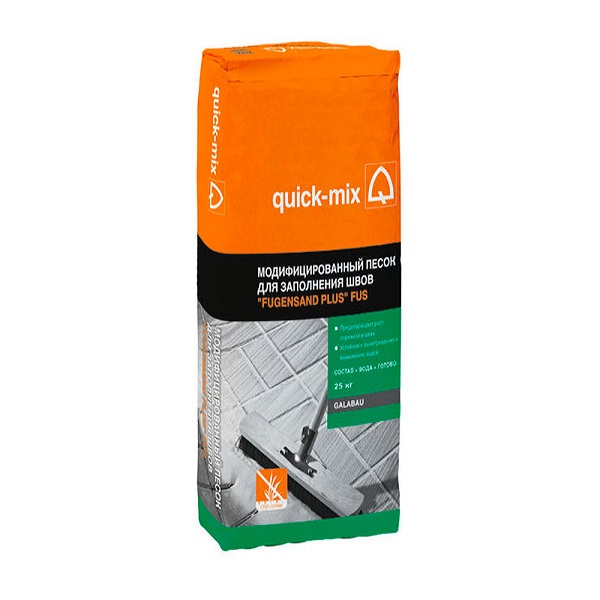 Песок модифицированный для заполнения швов QuickMix Fugensand Plus темно-песочный, 25кг (48)